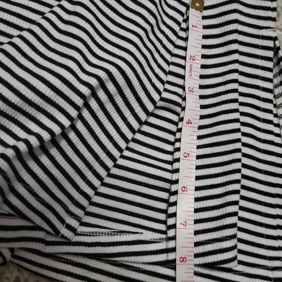 Loft Striking Black & White Stripe Turtle Neck Dress - Picture 9 of 9